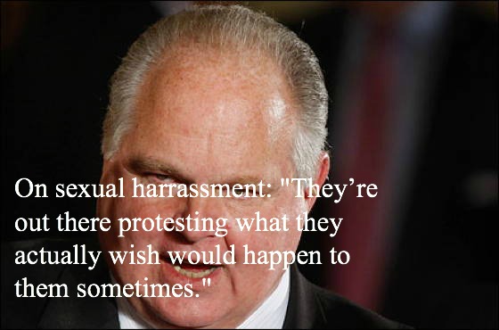 rush limbaugh sexual harrassment The Most Outrageous And Offensive Things That Rush Limbaugh Has Ever Said