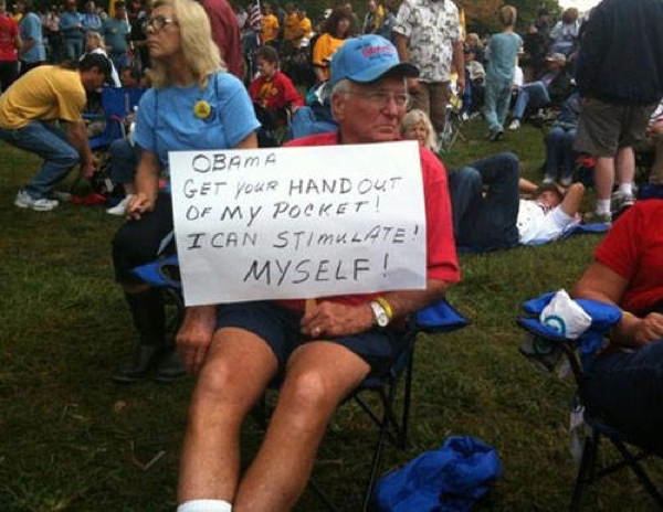 hilarious protest signs stimulus The Most Hilarious Protest Signs Ever