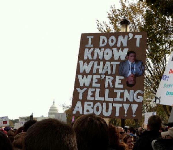 hilarious protest signs yelling about The Most Hilarious Protest Signs Ever