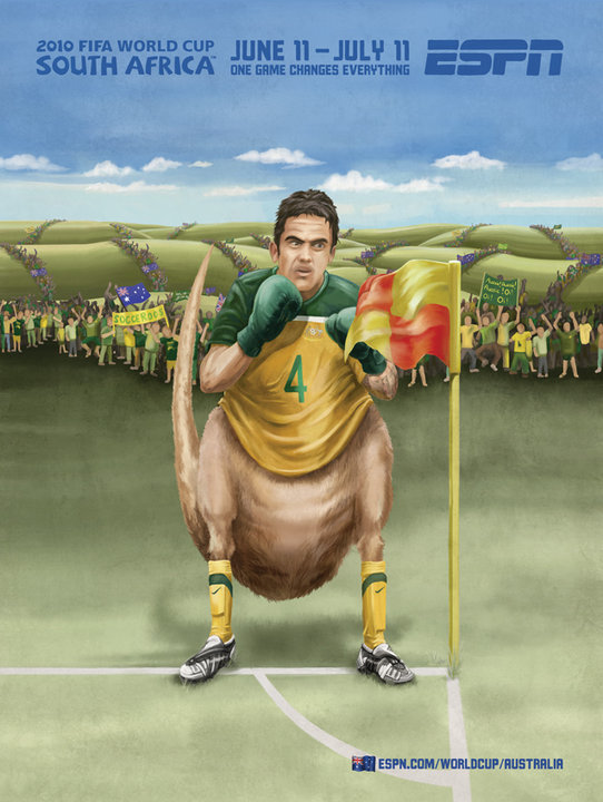 Australia World Cup Painting Kangaroo