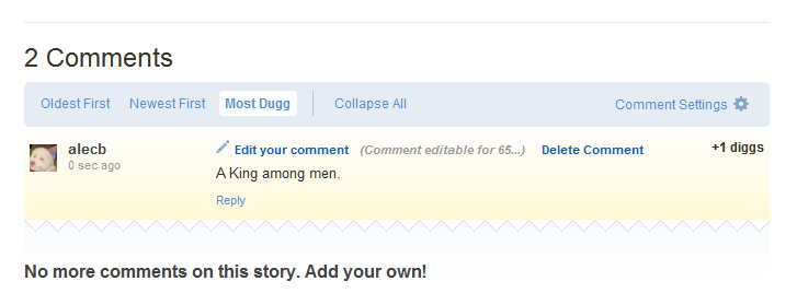 Digg Broken Comments