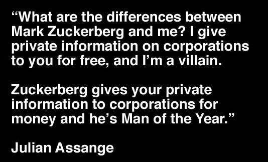 Julian Assange Versus Mark Zuckerberg