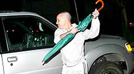 Britney Spears Beats A Car