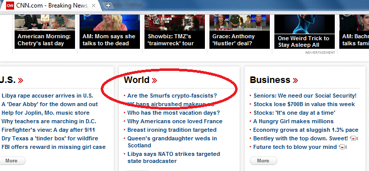 CNN Asks Are The Smurfs Fascists?