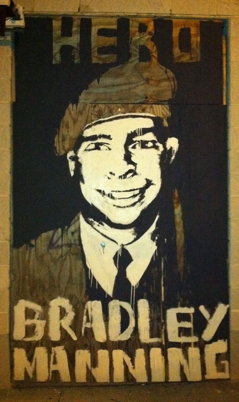 Hero, A Mural For Bradley Manning of WikiLeaks