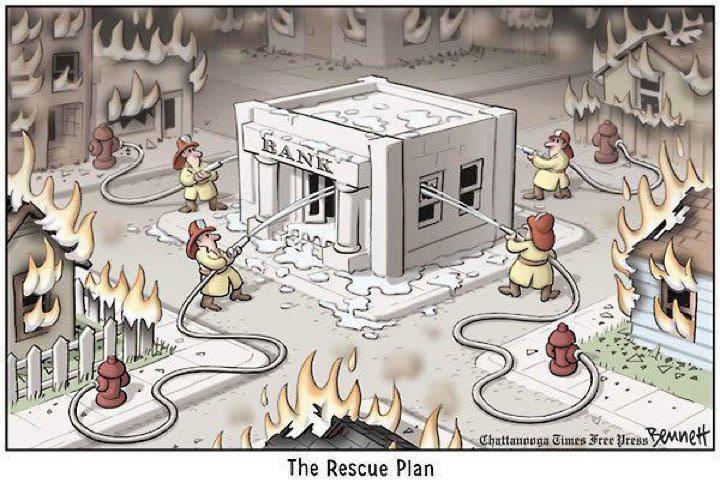 How America Is Solving It's Economic Crisis Cartoon