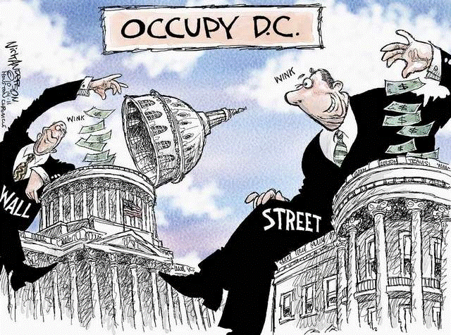 Wall Street Occupy Washington DC Political Cartoon