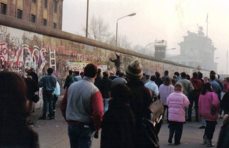 Fall of Berlin Wall in 1989 Photograph