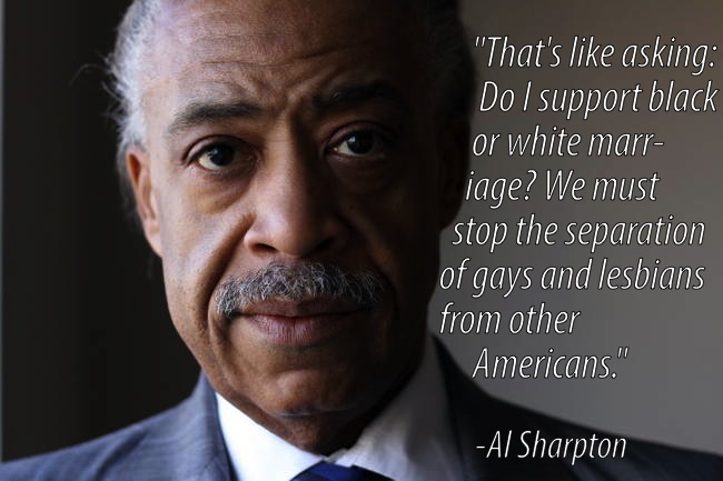 Gay Marriage Al Sharpton