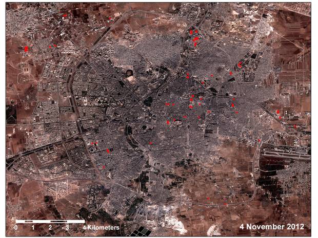 Satellite Photos Syria Damage November