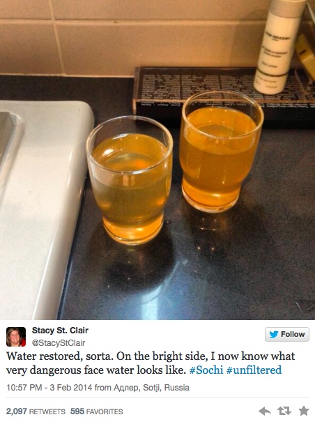 Sochi Tweets Water