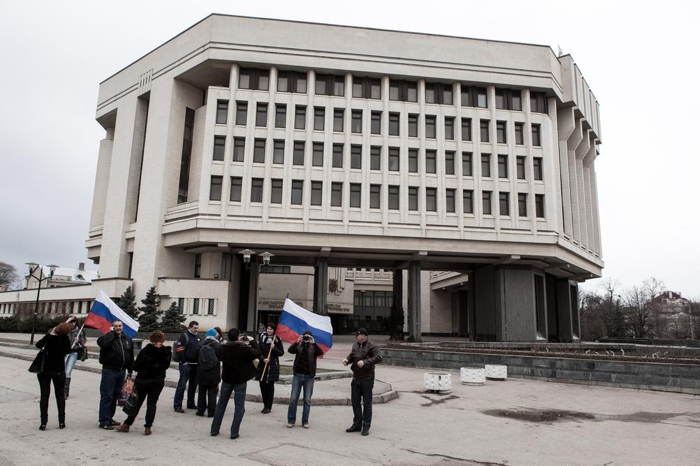 Crimea Occupation Building Flags